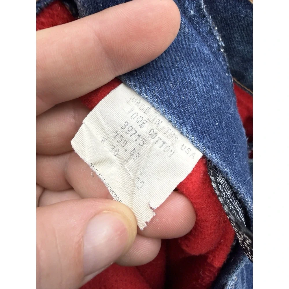 Vintage Key Jeans Mens 36x30 Blue Denim Thinsulate Fleece Lined Made In USA 90s